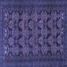 Square Persian Blue Traditional Rug, tr4240blu