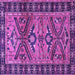 Square Machine Washable Persian Purple Traditional Area Rugs, wshtr4241pur