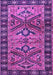 Machine Washable Persian Purple Traditional Area Rugs, wshtr4241pur