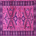 Square Machine Washable Persian Pink Traditional Rug, wshtr4241pnk