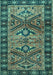 Machine Washable Persian Turquoise Traditional Area Rugs, wshtr4241turq