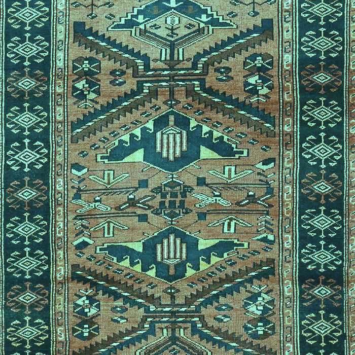 Machine Washable Persian Turquoise Traditional Area Rugs, wshtr4241turq