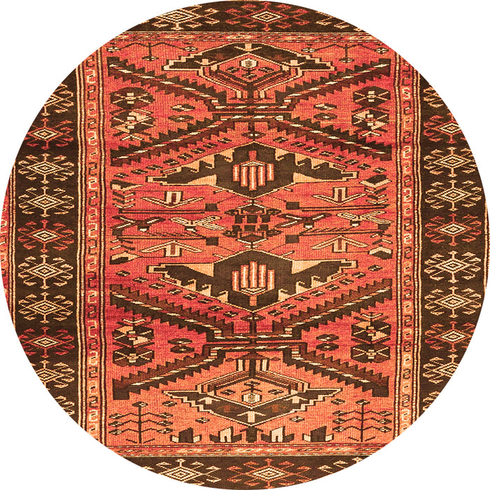 Machine Washable Persian Orange Traditional Area Rugs, wshtr4241org