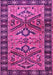 Machine Washable Persian Pink Traditional Rug, wshtr4241pnk