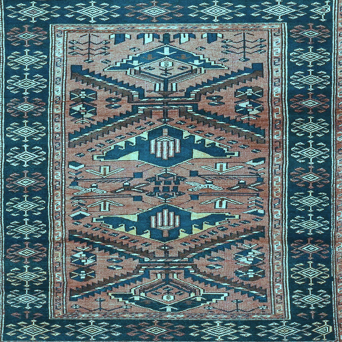 Square Persian Light Blue Traditional Rug, tr4241lblu