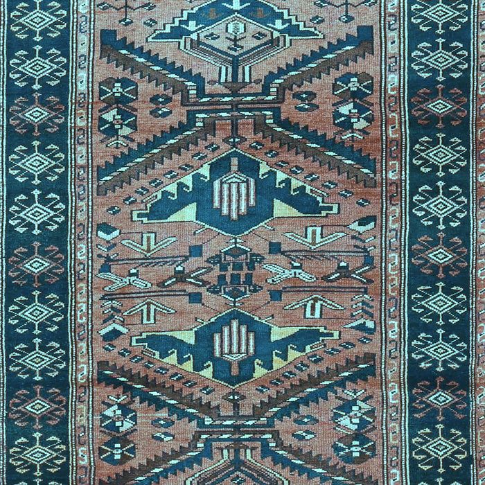 Machine Washable Persian Light Blue Traditional Rug, wshtr4241lblu