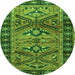 Machine Washable Persian Green Traditional Area Rugs, wshtr4241grn