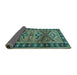 Sideview of Persian Turquoise Traditional Rug, tr4241turq