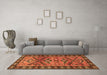 Machine Washable Persian Orange Traditional Area Rugs in a Living Room, wshtr4241org