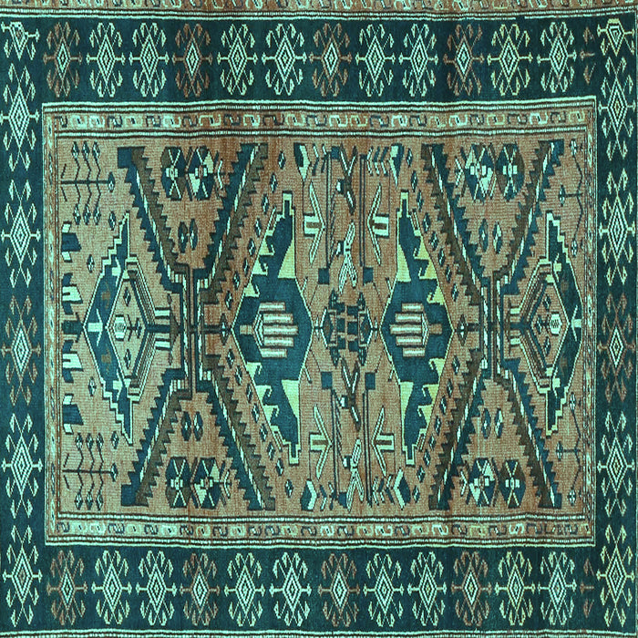 Square Machine Washable Persian Turquoise Traditional Area Rugs, wshtr4241turq