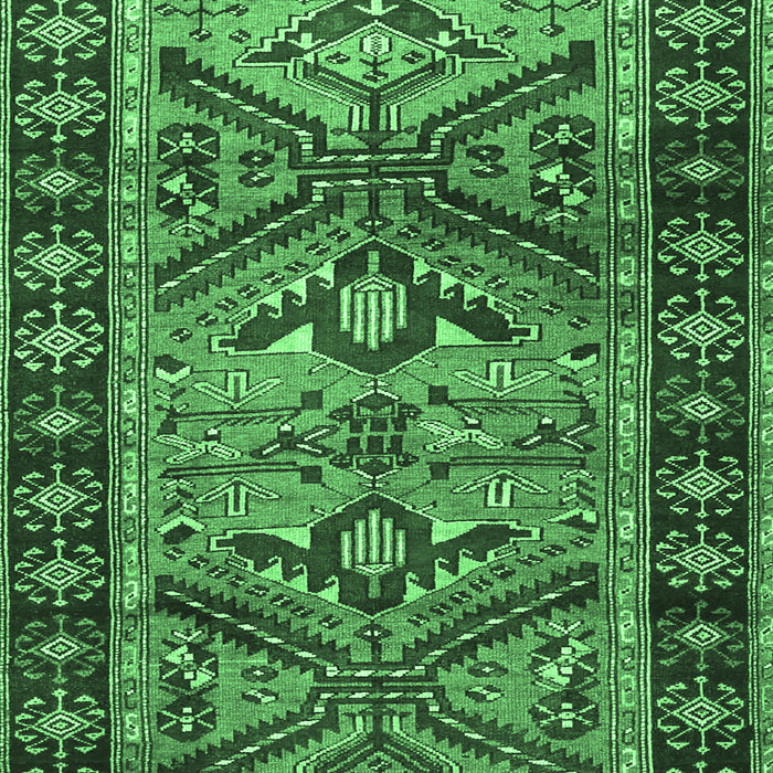 Machine Washable Persian Emerald Green Traditional Area Rugs, wshtr4241emgrn