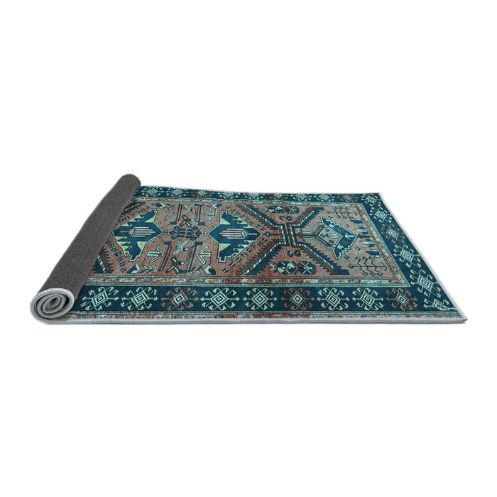 Sideview of Persian Light Blue Traditional Rug, tr4241lblu