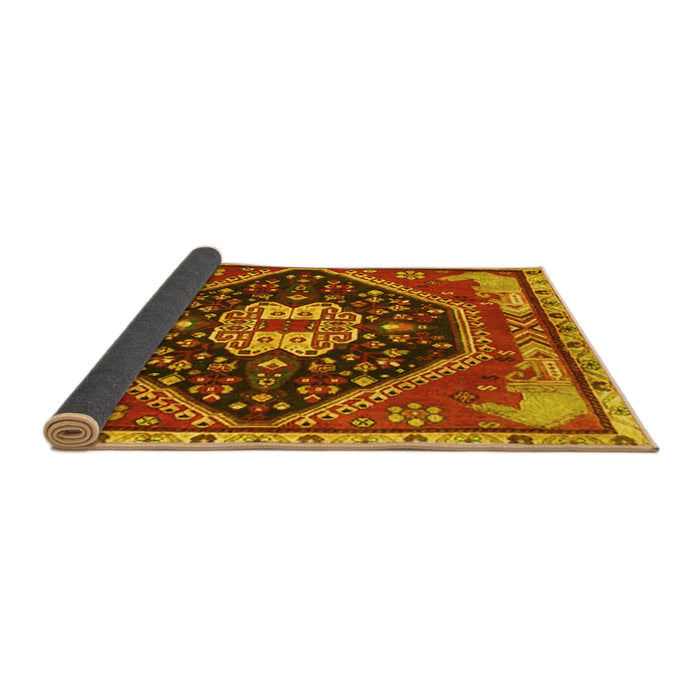 Sideview of Persian Yellow Traditional Rug, tr4242yw