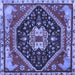 Square Persian Blue Traditional Rug, tr4242blu