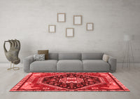 Machine Washable Persian Red Traditional Rug, wshtr4242red