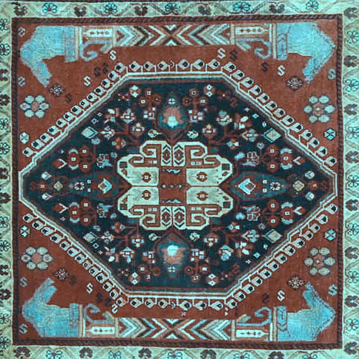 Square Persian Light Blue Traditional Rug, tr4242lblu