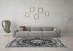 Machine Washable Persian Gray Traditional Rug in a Living Room,, wshtr4242gry