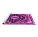 Sideview of Machine Washable Persian Purple Traditional Area Rugs, wshtr4242pur