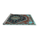 Sideview of Machine Washable Persian Light Blue Traditional Rug, wshtr4242lblu