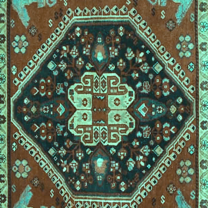 Machine Washable Persian Turquoise Traditional Area Rugs, wshtr4242turq