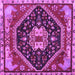 Square Persian Purple Traditional Rug, tr4242pur