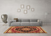 Machine Washable Persian Brown Traditional Rug in a Living Room,, wshtr4242brn