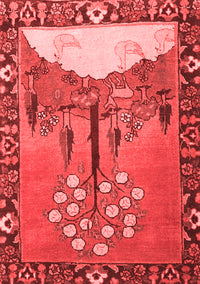 Animal Red Traditional Rug, tr4243red