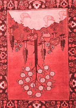 Animal Red Traditional Area Rugs