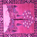 Square Animal Pink Traditional Rug, tr4243pnk