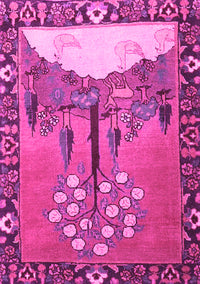 Animal Pink Traditional Rug, tr4243pnk