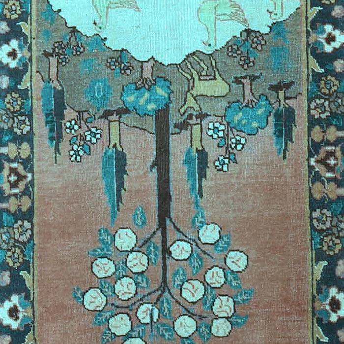 Animal Light Blue Traditional Rug, tr4243lblu