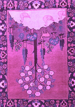 Animal Purple Traditional Rug, tr4243pur