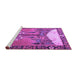 Sideview of Machine Washable Animal Purple Traditional Area Rugs, wshtr4243pur