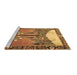 Sideview of Machine Washable Animal Brown Traditional Rug, wshtr4243brn