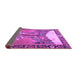 Sideview of Animal Purple Traditional Rug, tr4243pur