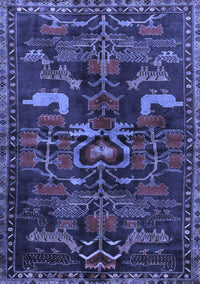 Animal Blue Traditional Rug, tr4244blu