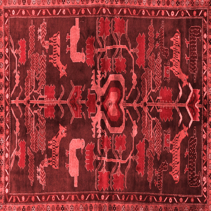Machine Washable Animal Red Traditional Rug, wshtr4244red