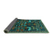 Sideview of Animal Turquoise Traditional Rug, tr4244turq