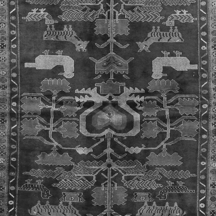 Serging Thickness of Machine Washable Animal Gray Traditional Rug, wshtr4244gry