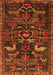 Animal Orange Traditional Rug, tr4244org