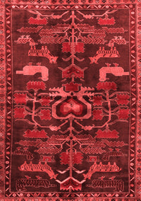 Animal Red Traditional Rug, tr4244red