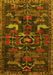 Machine Washable Animal Yellow Traditional Rug, wshtr4244yw