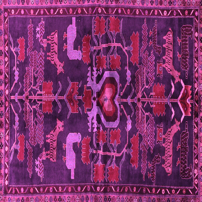 Square Animal Pink Traditional Rug, tr4244pnk