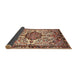 Sideview of Traditional Saffron Red Persian Rug, tr4245