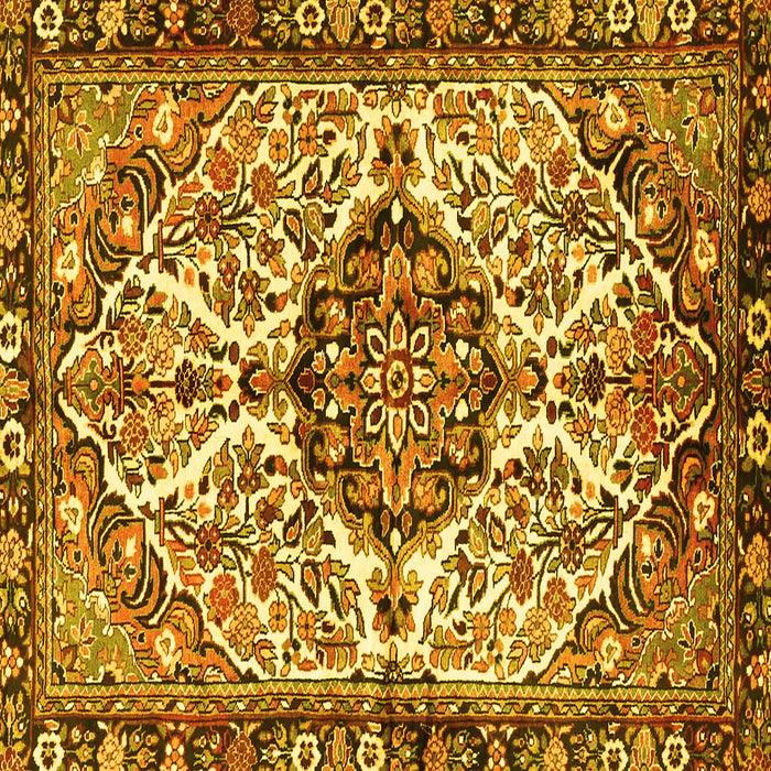 Square Persian Yellow Traditional Rug, tr4245yw