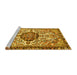 Sideview of Machine Washable Persian Yellow Traditional Rug, wshtr4245yw