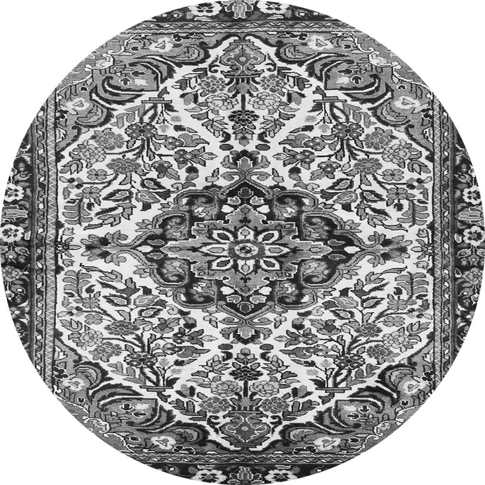 Machine Washable Persian Gray Traditional Rug, wshtr4245gry