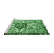 Sideview of Machine Washable Persian Emerald Green Traditional Area Rugs, wshtr4245emgrn