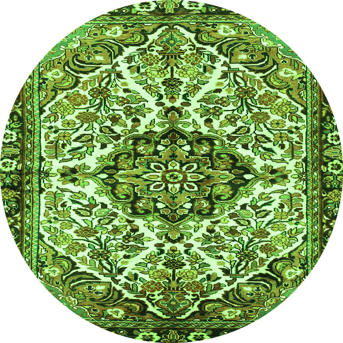 Machine Washable Persian Green Traditional Area Rugs, wshtr4245grn