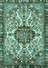 Machine Washable Persian Turquoise Traditional Area Rugs, wshtr4245turq